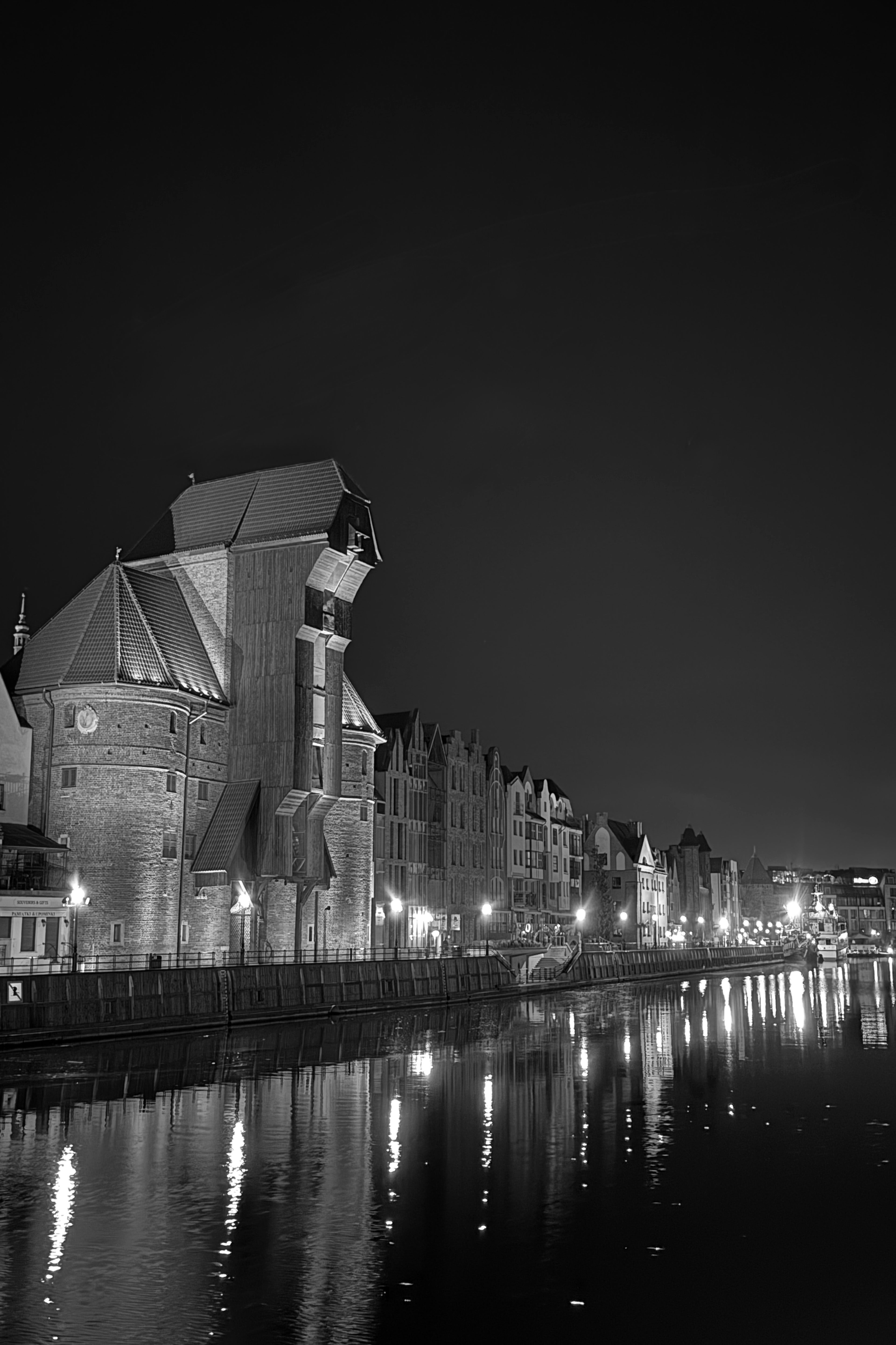 Gdańsk Żuraw Nocą