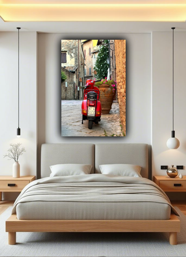 Czerwone Piaggo w Toskani