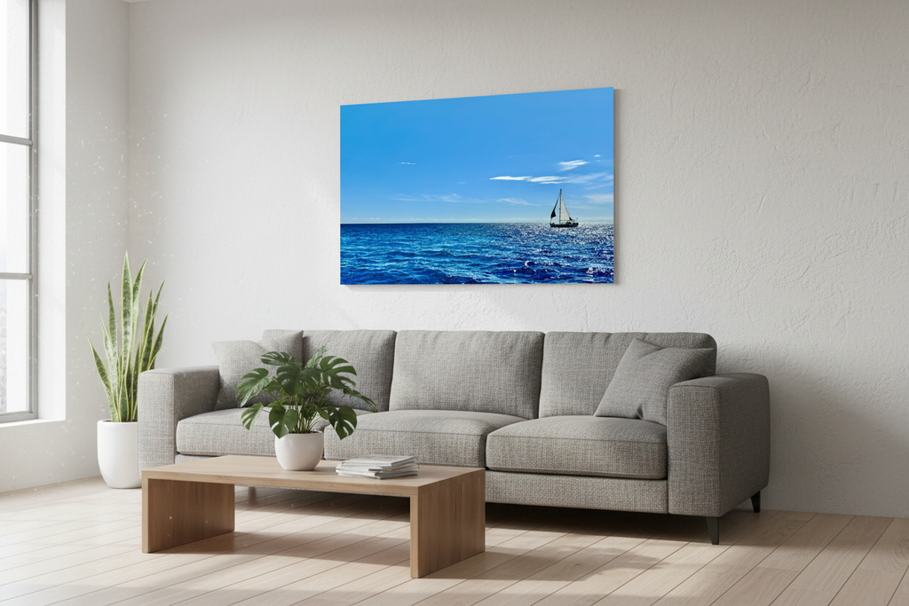 Yacht Na Morzu - wizualizacja w salonie (wersja kolorowa)