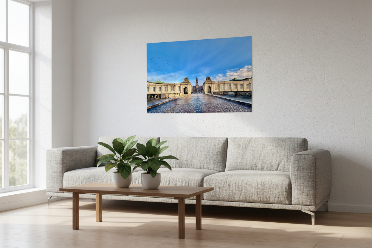 Kopenhaga Zamek Królewski - wizualizacja w salonie (wersja kolorowa)