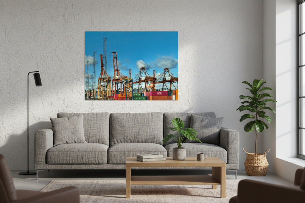 Gdynia Terminal - wizualizacja w salonie (wersja kolorowa)